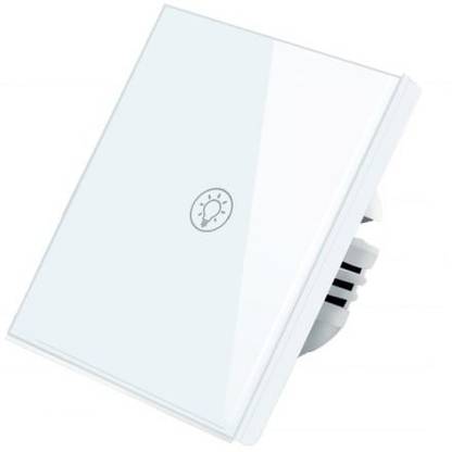 housemate Crystal Glass Panel Wireless Remote Control Light Touch Switches for Smart Home Work Compatible with exa, Go Home and Support IFTT (Light Switch-1-GANG) Smart Switch