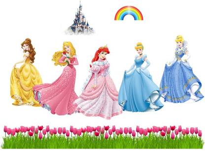 Wallzone 90 cm Princess sticker Self Adhesive Sticker