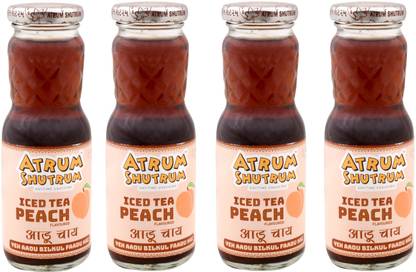 Atrum Shutrum Non Alcoholic Cold Drinks / Beverages - Ice Tea Peach Flavored Peach Iced Tea Glass Bottle