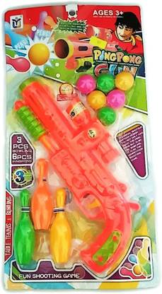 lifestylesection Shooting Air Gun with 6 Balls & 3 Bottles (Multicolor) Guns & Darts