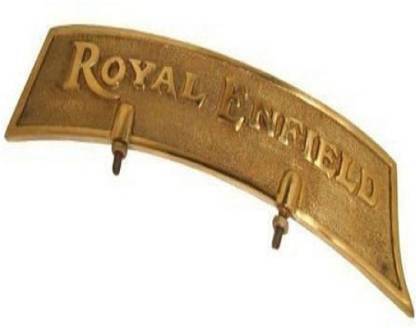 KOHLI BULLET ACCESSORIES Design Pure Brass Front Mudguard Number Plate Royal Enfield Emblem
