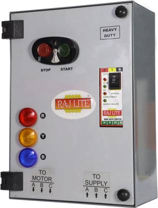 RAJLITE 7.5 HP Starter for 3 phase Motor Pump with SPP + Autoswitch [LS-DOL-ASWT 7.5 HP] Submersible Water Pump