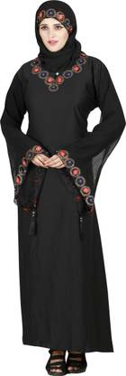 Panache The Abaya Couture Polyester Solid Abaya With Hijab