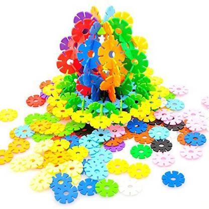 Genrc AMTOYS Snow Flakes 400 Discs | STEM Educational Brain Building Toy | Interlocking Plastic Construction Connect Set | Promotes Fi