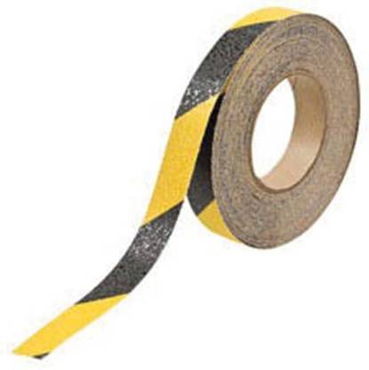 Iktu single sided Handheld HighPower Anti-Slip Grip Tape – Glow-in-Dark for Local Illumination - Anti Skid Improves Grip and Prevents Risk of Slippage on Stairs or Other Slippery Surfaces - Keeps You Safe! (25 mm x 18 meters, Yellow&Black) (Manual)