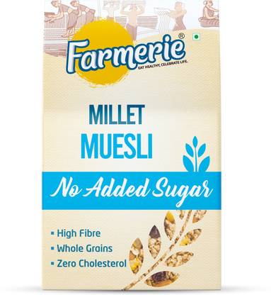 Farmerie Multi Millet Muesli No Added Sugar_Breakfast Cereal and Snacks_400 gm Box