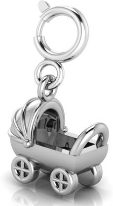 Jolly Rolly Baby Stroller Silver Watch Charm