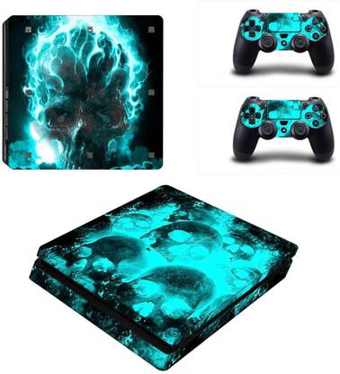 A1GRAPHIX Theme 3M Skin Sticker Cover for PS4 Slim Console and Controllers J  Gaming Accessory Kit