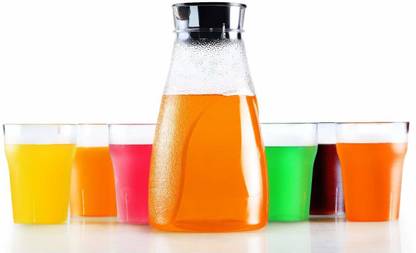 zaro international Juice Jug With 6 Pcs Glass Jug Glass Set