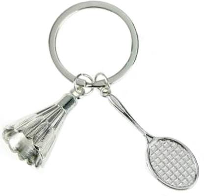Splazos Metal Silver Fool-Racket Key Chain