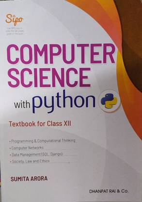 Computer Science With Python For Class 12 For ( 2020-2021) Examination