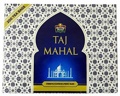 Taj Mahal Regular Unflavoured Tea Bags Box -200 Bags (Pack of 12) Tea Bags Box