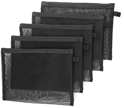 Black zipper purse