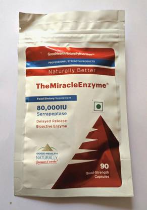 Good Health Naturally The Miracle Enzyme- Serrapeptase 80,000IU Sachet - 90 Caps