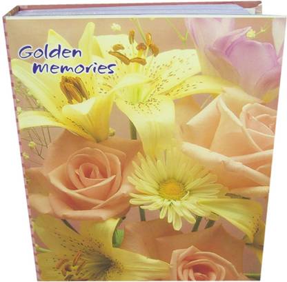 MBOOM SOBER COLOR MULTI FLOWER PHOTO ALBUM ( SIZE 6"x8"-100 PHOTOS POCKETS ) Album