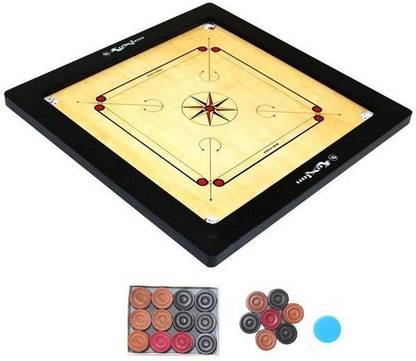 HACKERX Carrom Board 32 INCH for Adult with Carrom Coin and Powder and striker!! 80 cm Carrom Board