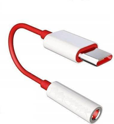 InEffable Red & White Plus AUDIOJACK-1 0.13 m USB Type C Cable Phone Converter