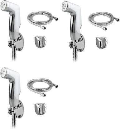 SKS Gun Faucet Set with 1.5 Meter Flexible Chain Health Faucet Set of 3 pcs Health  Faucet