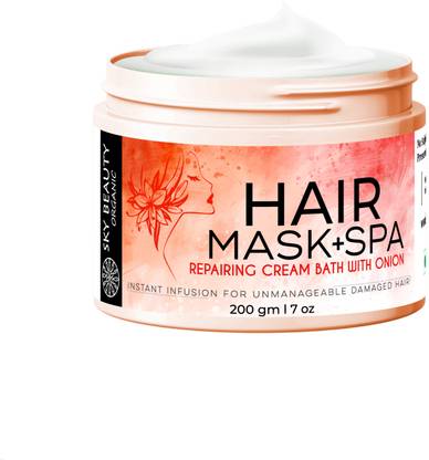 स्काई ब्यूटी ऑर्गेनिक HAIR MASK SPA REPAIRING CREAM BATH WITH ONION