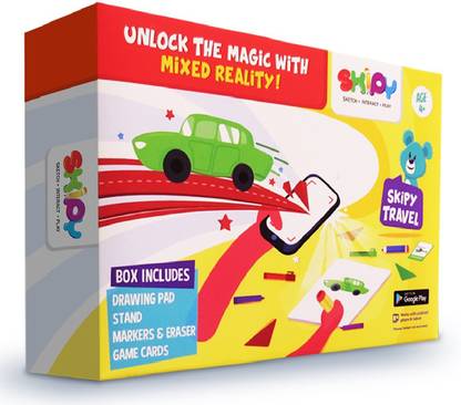 SKIPY Sketch Interact Play Travel Creative Play Kit |Educational Toys for Kids|Mixed Reality based Activity Kits