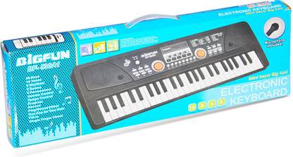 AKSHAT Kids Learning Keyboard 49 Keys Portable Electric Piano w/ Drum Pad, Recording, Rechargeable Battery, Microphone Kids Learning Keyboard 49 Keys Portable Electric Piano w/ Drum Pad, Recording, Rechargeable Battery, Microphone