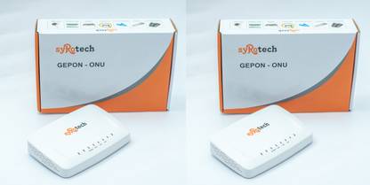 Syrotech EPON Optical Network Unit with 1 GE port Combo Pack Of 2 Router 2.4 GHz 1200 Mbps Wifi Speed Single Band Internal & External Antenna Access Point Mode