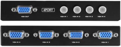 Mak World  TV-out Cable 4 Port VGA Splitter Sharing Switch Box - 4 VGA Input 1 VGA Output