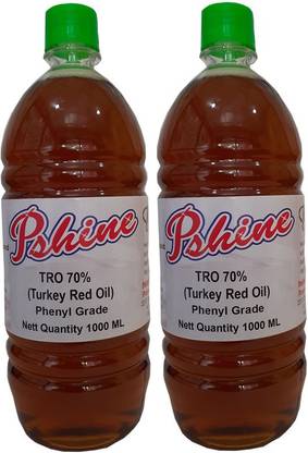 PSHINE TRO (Turkey Red Oil 70% ) Phenyl Grade 1000Ml Pack of 2 Regular Liquid Toilet Cleaner