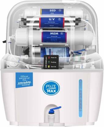 Protek Puze Max with Smart L.E.D Indicators 15 L RO + UV + UF + TDS Water Purifier