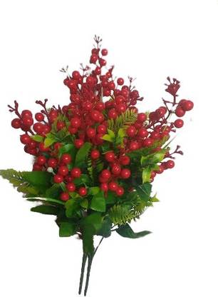 Tovick Artificial Two Bunches of Cherries suitable for decoration Multicolor Cherry Blossom Artificial Flower