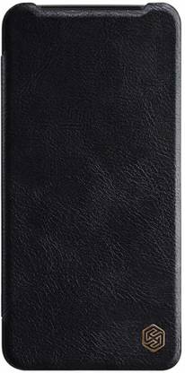 UNQMobi Flip Cover for One Plus 7 Nillkin Qin Series Royal Leather Flip Case Cover
