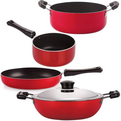 NIRLON 3 Layer Non Stick kItchen Cookware Set Non-Stick Coated Cookware Set
