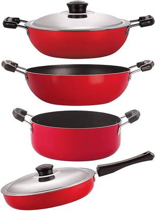 NIRLON Non-Stick Stain Resistance Kitchen Cooking Utensils Set Offer with Bakelite Handle Non-Stick Coated Cookware Set