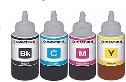 globe Refill Ink For Use In HP DeskJet Ink Advantage 3635 All-in-One Printer - 100 ML Each Bottle Multi Color Ink Black + Tri Color Combo Pack Ink Cartridge Black + Tri Color Combo Pack Ink Bottle
