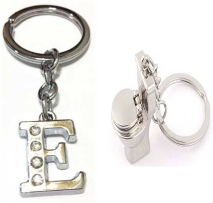 Rashi Traders Alphabet E Letter & English Port Key Chain