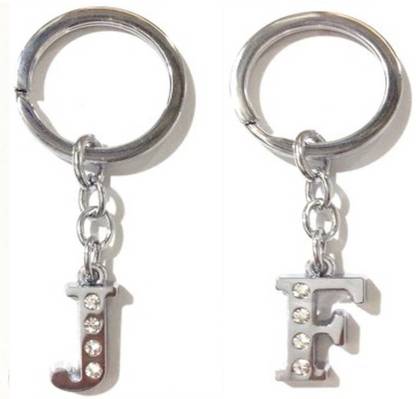 Rashi Traders Alphabet F & J Letter Key Chain