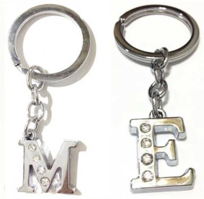 Rashi Traders Alphabet E & M Letter Key Chain