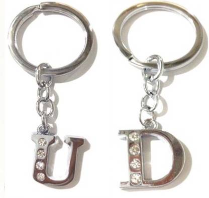 Rashi Traders Alphabet D & U Letter Key Chain