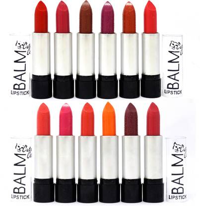 adbeni Cute Cat Matte Lipstick Multicolor, 3.5g, Pack of 12