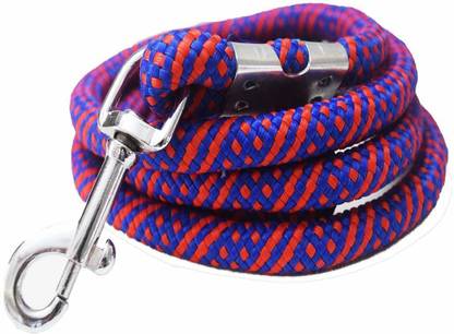 Paaltu Stylish Nylon Black Rope Dog Cord Training Leash with Strong Hook Size (15MM) 152 cm Dog Chain Leash