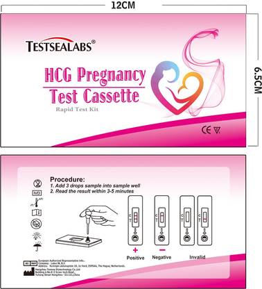 TESTSEALABS HCG Pregnancy Test Cassette : One Step Urine Test Kit Pregnancy Test Kit