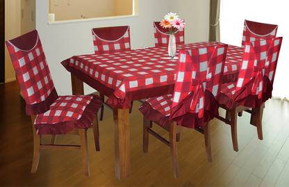 Design and decor Checkered 6 Seater Table Cover
