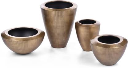 Jasper Home Fashions MIA FLOWER VASE (BOWL) Aluminium Vase