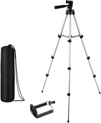 KBOOM Camera Tripod Stand With 3-Way Head Tripod for Digital Camera DV Camcorder, Tripod 3110 with mobile Phone holder mount Tripod