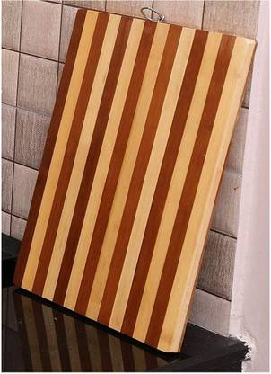 Mobfest ® Cutting and Chopping Bamboo Wood Board (Size- 24x34cm) for Vegetable Fruits and Meat Wooden Cutting Board
