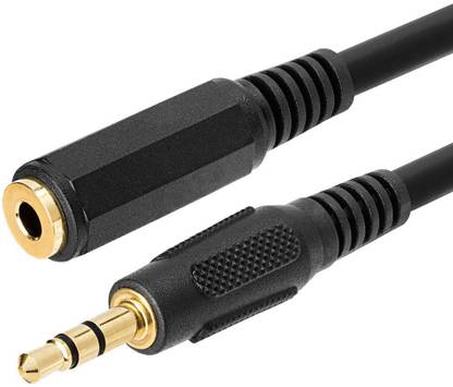 HexaGear AUX Cable 1.5 m 100% Original Gold plated 1.5 meter Heavy duty wire 3.5mm Male to Female Stereo Audio Cable || Aux extension cable