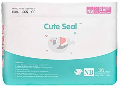 Cute seal Baby Diaper (0 - 5 KG) - New Born