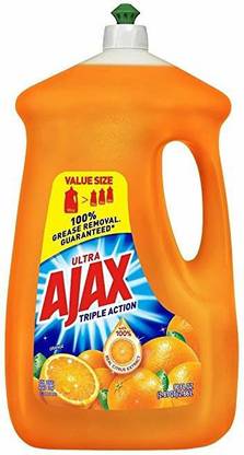 Ajax Triple Action Dish Liquid, Orange Dishwashing Detergent