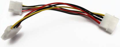 Electronic Spices ATX Molex 4 Pin Power Supply Extension Cable Male to Female Port power splitter Y cable 1 male into 2 female power connector Electronic Components Electronic Hobby Kit