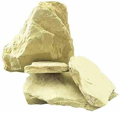 3-Rocks Best quality Herbal Multani Mitti / Earth Clay / Volcanic Clay Chunks-1Kg